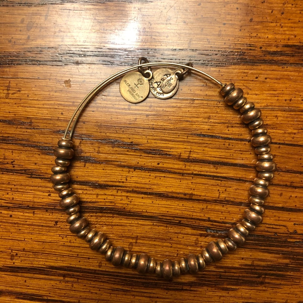 Alex and Ani Gold Beaded Bangle